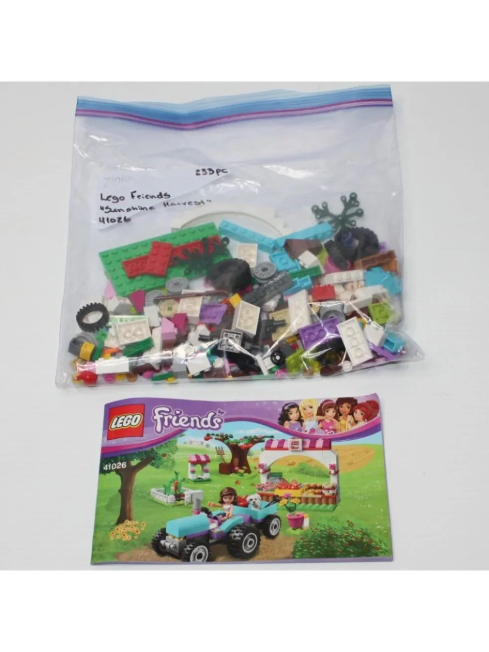 Lego Friends Sunshine Harvest Complete Set 41026 with Instructions but NO Box